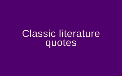 Classic literature quotes