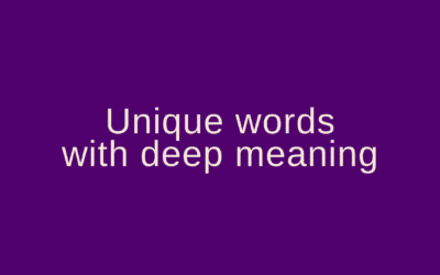 Unique words with deep meaning